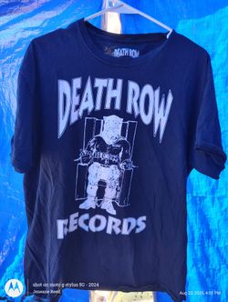 Death Row Records Black T-shirt Size Large Men's