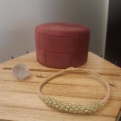 Handmade Peridot Adjustable Bracelet