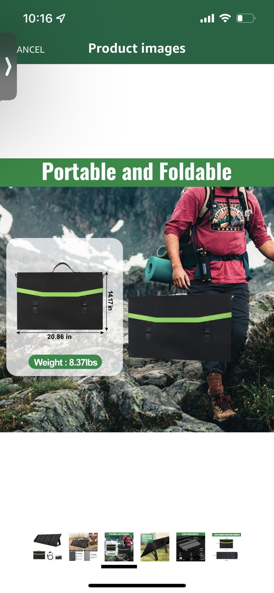 Portable Solar Panel 120W