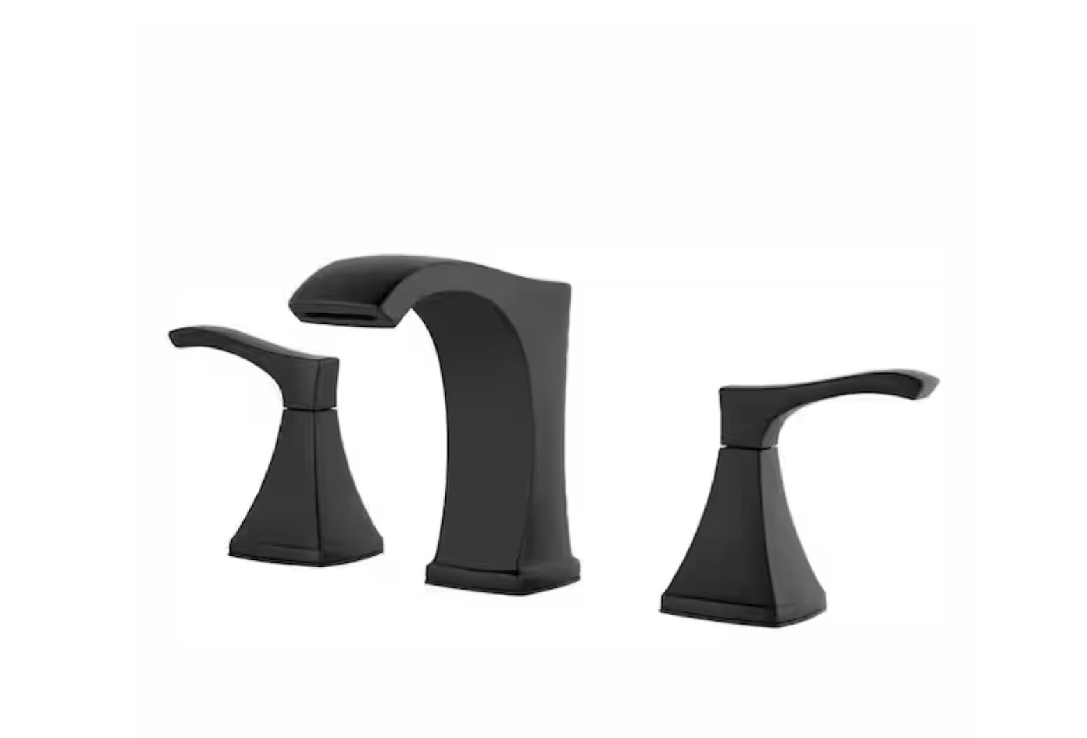 8 in. Widespread 2 Handle Bathroom Faucet in Matte Black (matte black)