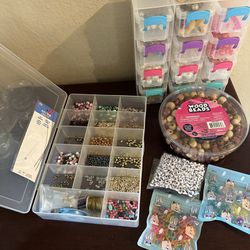Beads, Wire, Charms, And Containers Over 5,000 Pieces. All For $45, No Holds. Deliveries Of Trades, And Same Day Pick