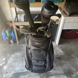 Golf Bag And Clubs Lots Of Extras