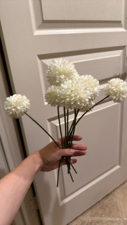 White Chrysanthemum Artificial Flower Stems
