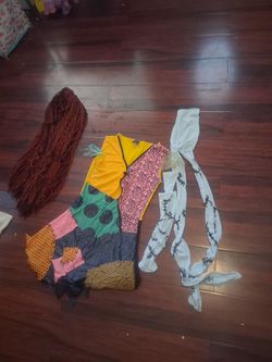 Disfras de sally con peluca guantes y mallas size S de joven
