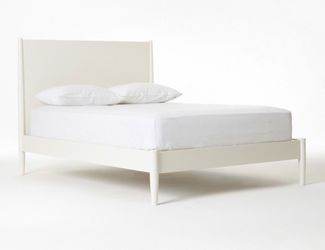 West Elm White Queen Bedframe