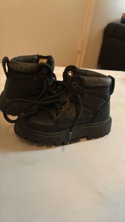 Black Toddler Lace-Up Boots 5Y