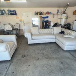 Set Of Tufted Sectional Couches 