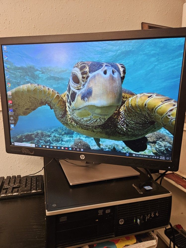 HP Desktop With 24 Inch Monitor 