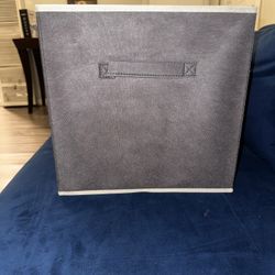 Set of 6 Cube Storage Bins – Grey (10.5”)