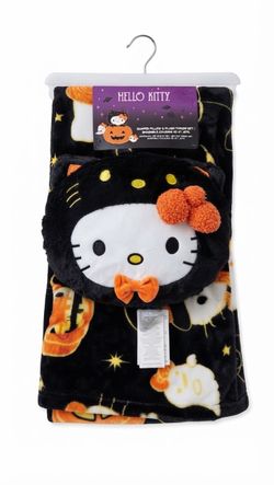 Hello Kitty Halloween Throw blanket and pillow