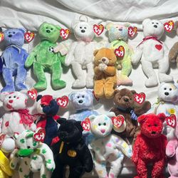 🧨😍Beanie Babies - 60 Bears - Collection🌡️🎯