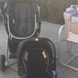 Graco Baby Gear Set – Stroller with Infant Car Seat + 4Ever DLX Car Seat – Good Condition
