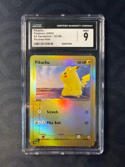 Pokemon Pikachu EX Sandstorm 2003 72/100 Reverse Holo