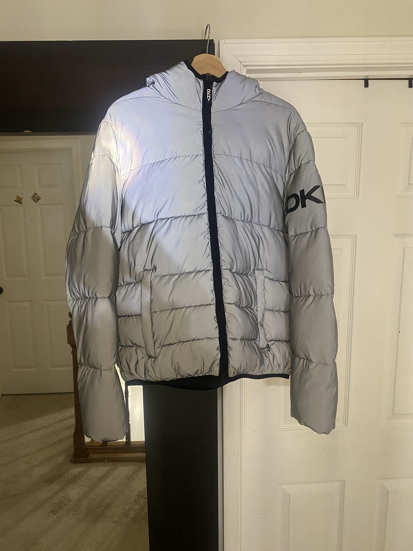 REFLECTIVE DKNY PUFFER JACKET