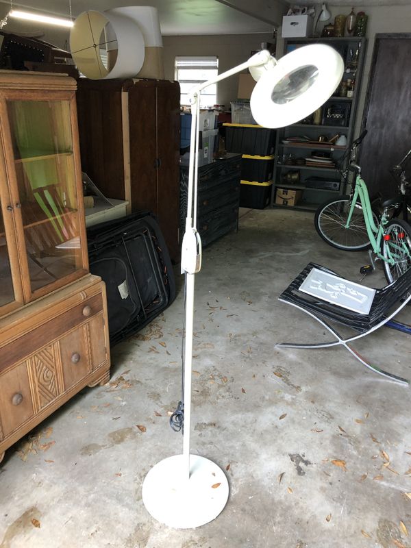 Vintage Industrial Floor Lamp With Magnifier By Dazor Manufacturing Co For In Brandon Fl Offerup