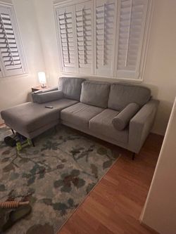 Grey Reversible Sectional Sofa