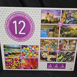 12 PACK FAMILY PUZZLE PACK