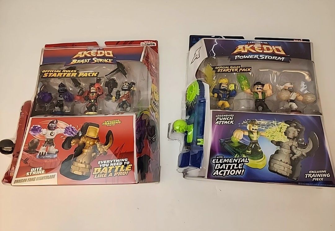 Akedo Beast Strike & Power Storm Lot of 2 - Dragon Fang Nightblade NEW
