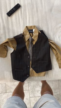 4T Boys Long Sleeve Tie And Vest