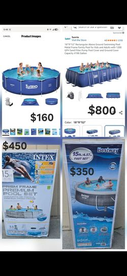 SWIMMING POOL DIFFERENT SIZE AND PRICES
