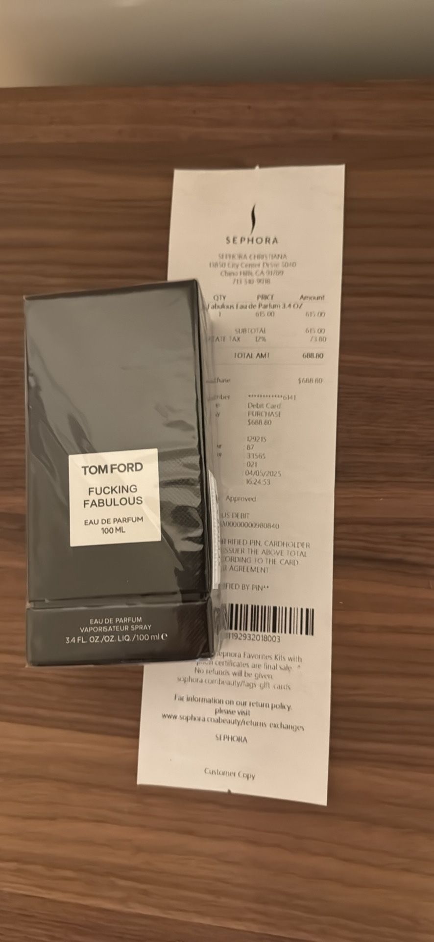 Tom Ford FUCKING FABULOUS 3.4 Oz Cologne