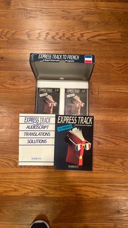 Barron's Express Track French Course Book Audioscript & Cassettes Complete