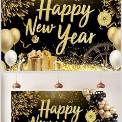 New Year Backdrop Happy New Year Backdrop cp-538 7x5ft