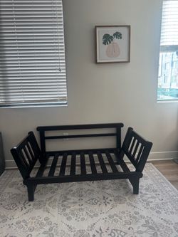 Black Wooden Toddler Bed Frame