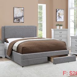 Full Bed Frame With Storage