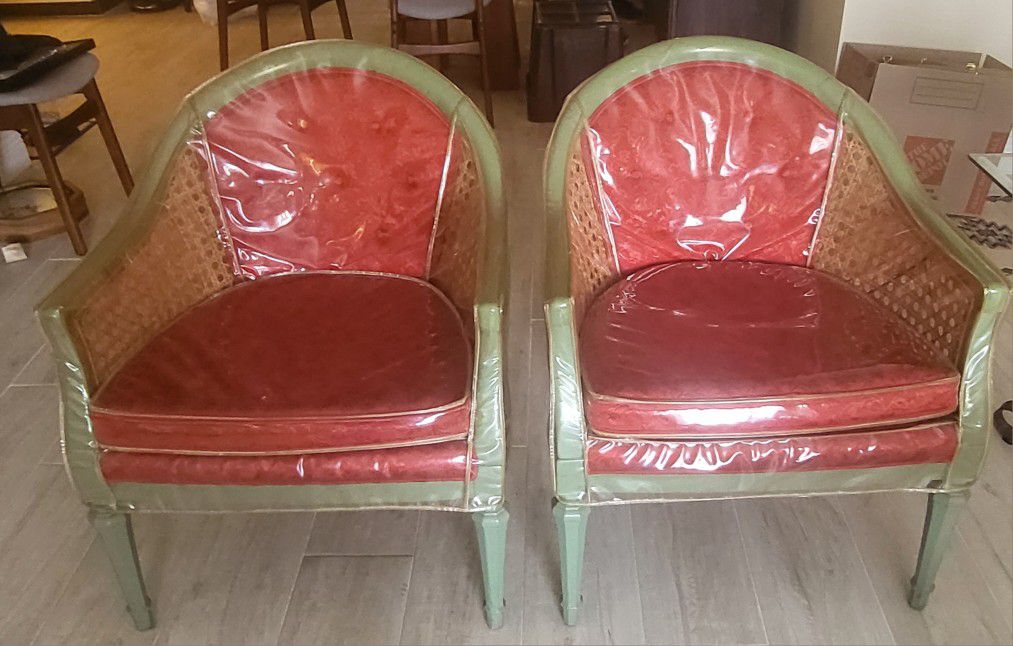 Vintage Barrel Back Chairs 