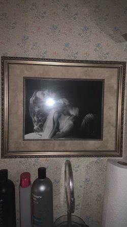 Framed Black and White Portrait Photo