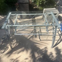 Stainless Steel Glass Desk