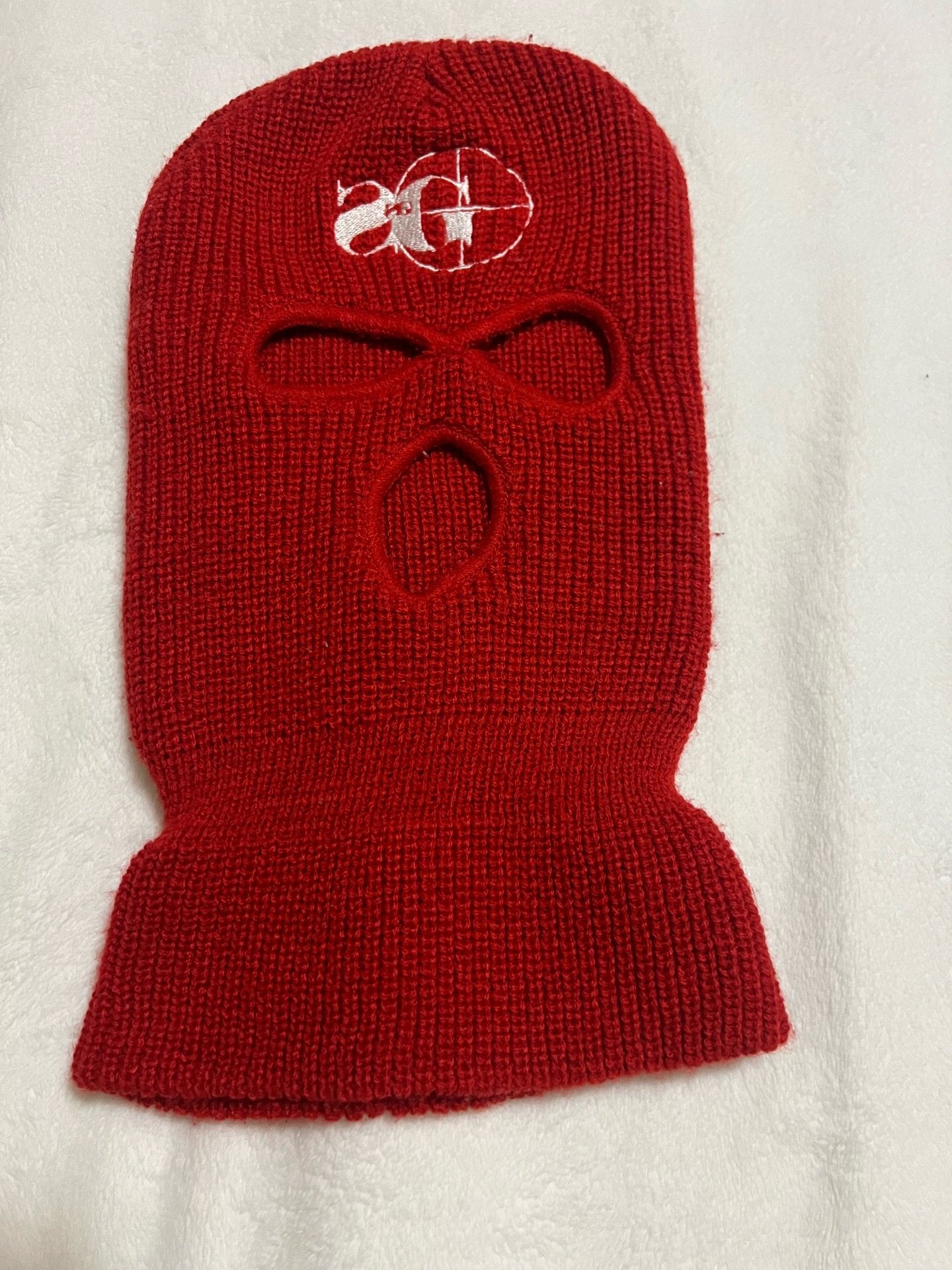 Sniper Gang Apparel Red Ski Mask With Logo Streetwear