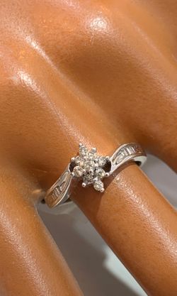 CLOSEOUT 14k white gold diamond engagement ring