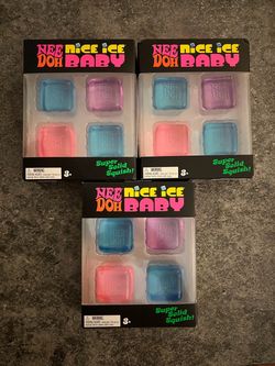 NeeDoh Nice Ice Baby Squish Toy 4-Pack