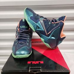Size 12 - Nike LeBron XI Miami vs Akron 2013 Nike LeBron James Lakers Basketball