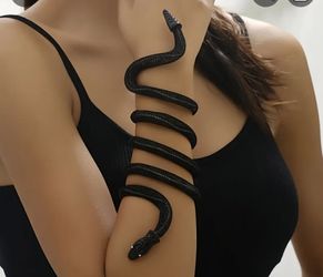  Women's Bold Retro Punk Style Black Snake Arm Chain Bracelet -...