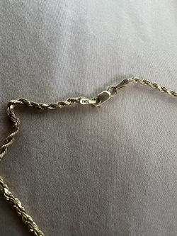 Solid Gold 10k Rope & Pendent
