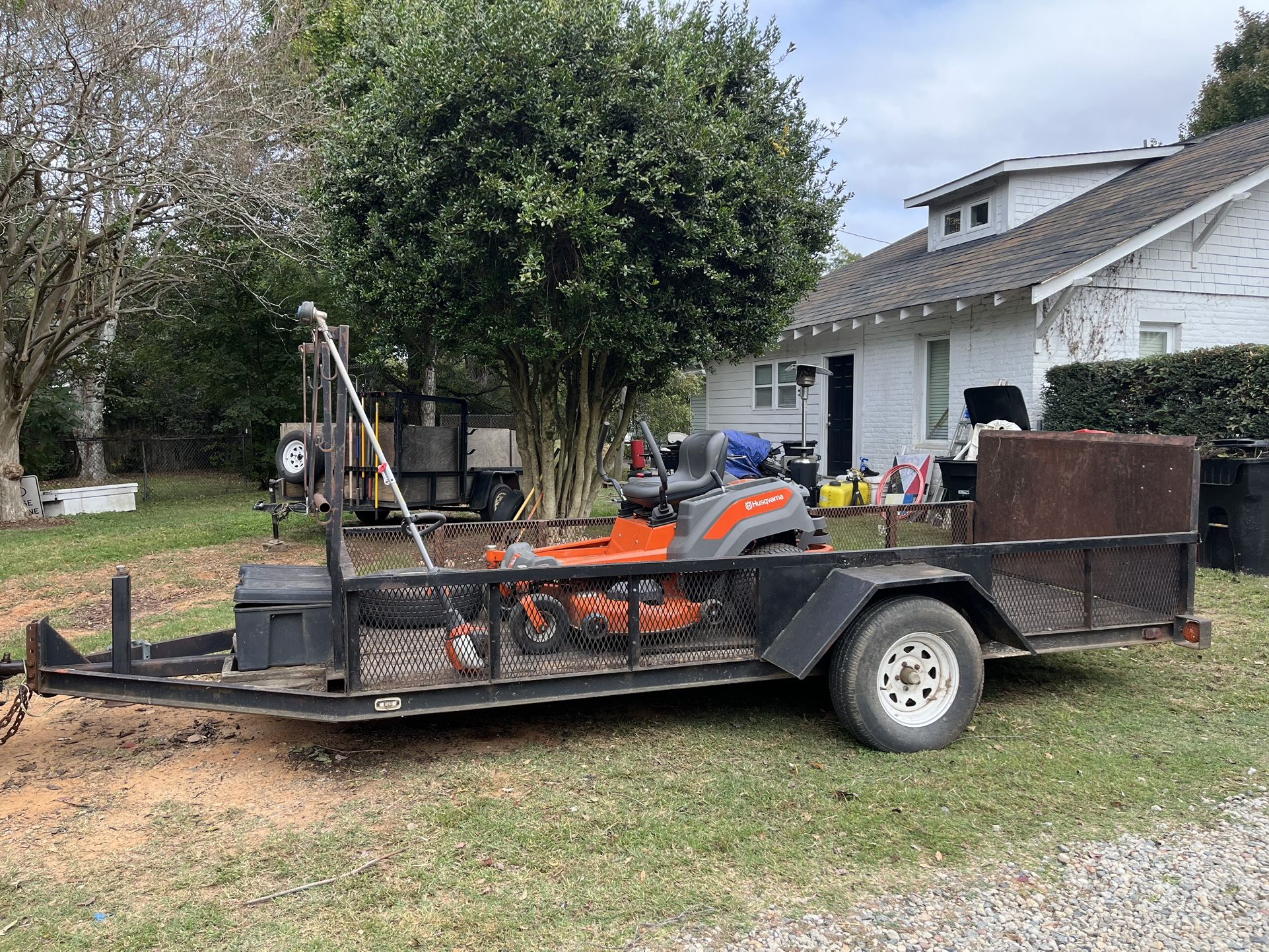 Trailer + Mower + Weed Eater