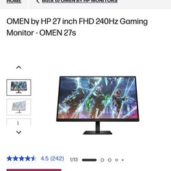 OMEN by HP 27 inch FHD 240Hz Gaming Monitor - OMEN 27s