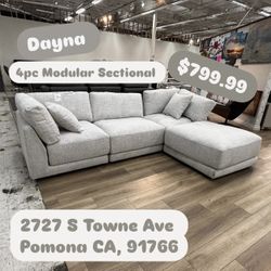 Dayna 4 Pc Modular Fabric Sectional 