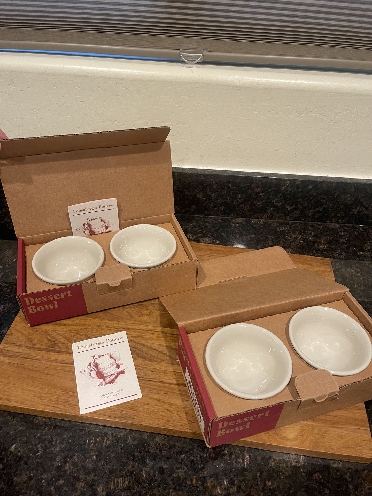 Longaberger Set of 2 Dessert Bowls - Heirloom