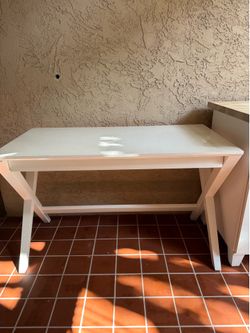Free desk, kitchen cart and farmhouse wall art