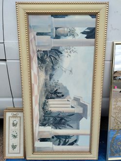 Large Painting With Frame
