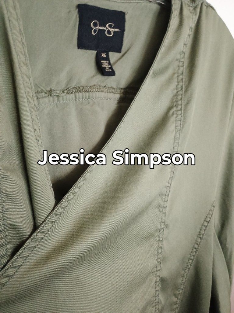 Jessica Simpson Embroidered Back Lightweight Jacket