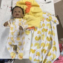 Reborn Baby Doll - Washable - Slightly Used 
