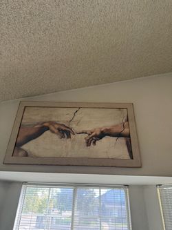 Creation of Adam Framed Wall Art Print