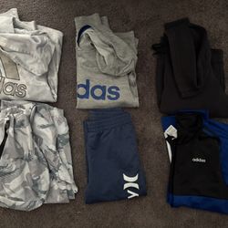 Teen boy’s ADIDAS And Hurley Lot Of 6 - All Large 14-16 With One X-Large