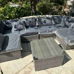 7 Piece Modular Patio Furniture Sectional Set w/Cushions Included **New**LOCAL DELIVERY*