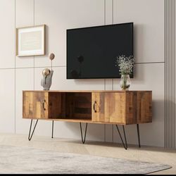 New Brown Mid Century TV Stand